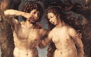 GOSSAERT, Jan (Mabuse) Adam and Eve (detail) sdg Germany oil painting reproduction